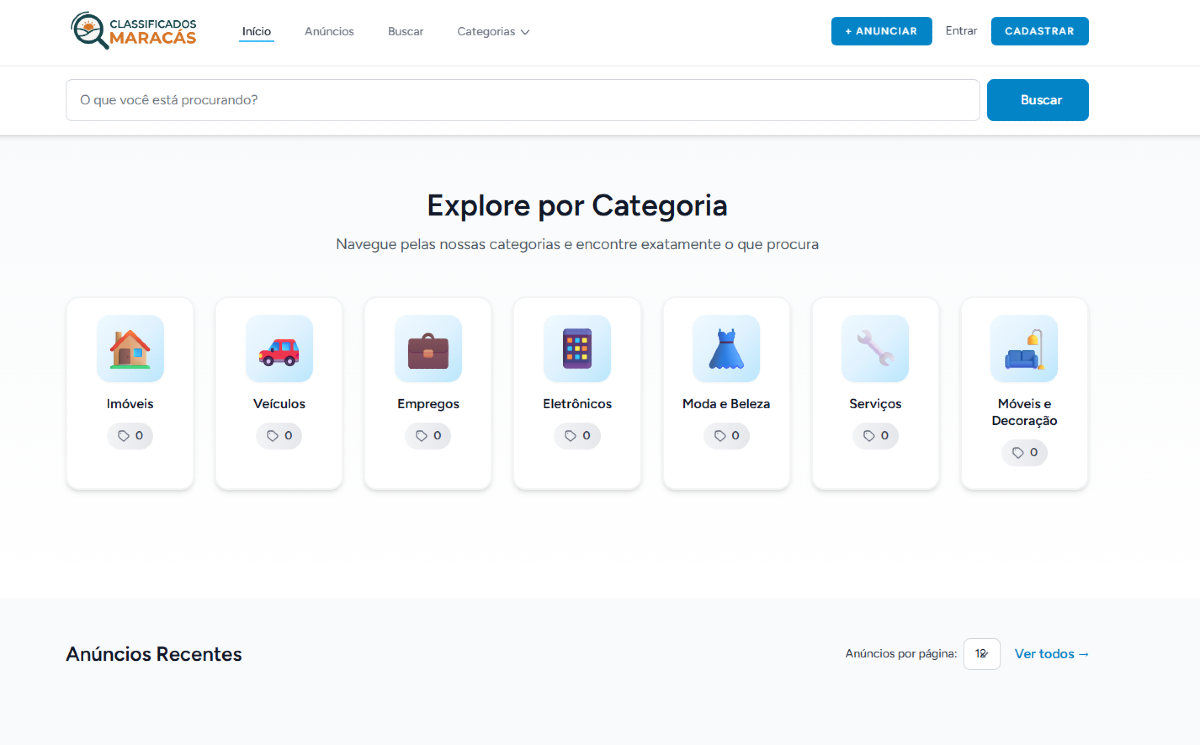 Sistema de Classificados (Desenvolvimento)